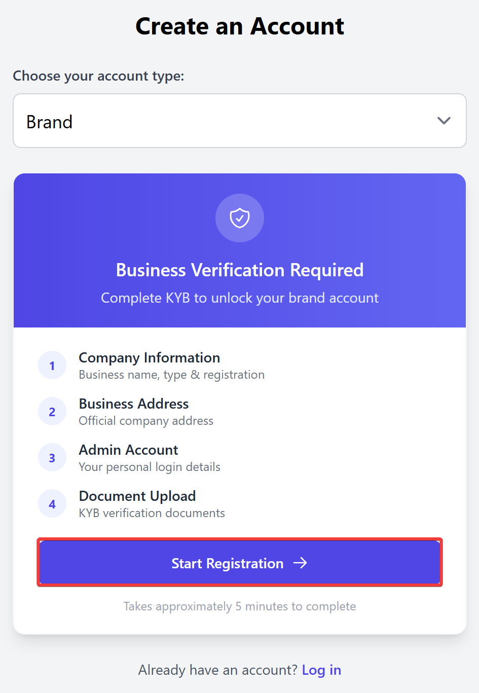 You will then be redirected to the registration pa - Image 1