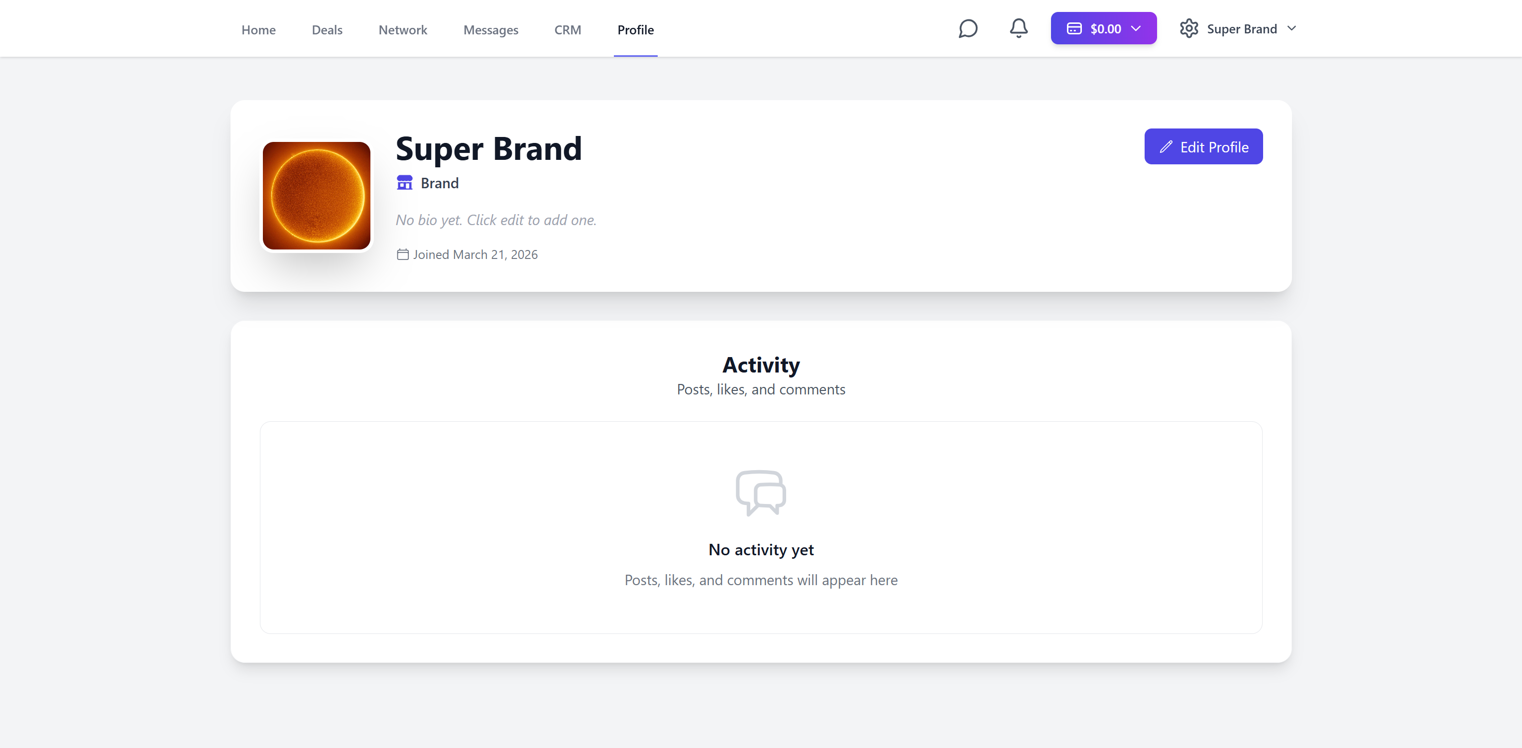 And finally edit your profile on the Profile page - Image 1