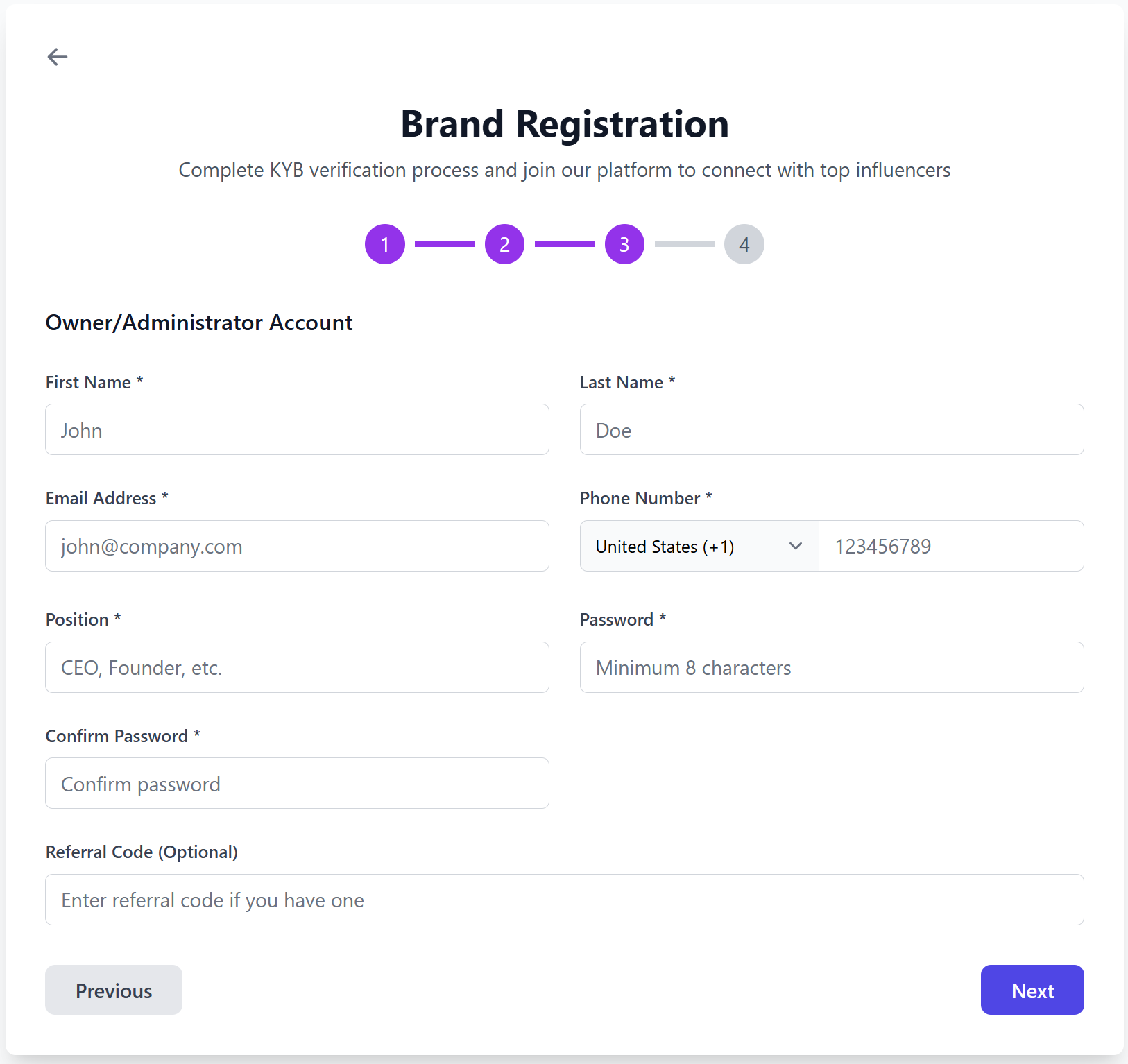 Registering as a company requires KYB verification - Image 3