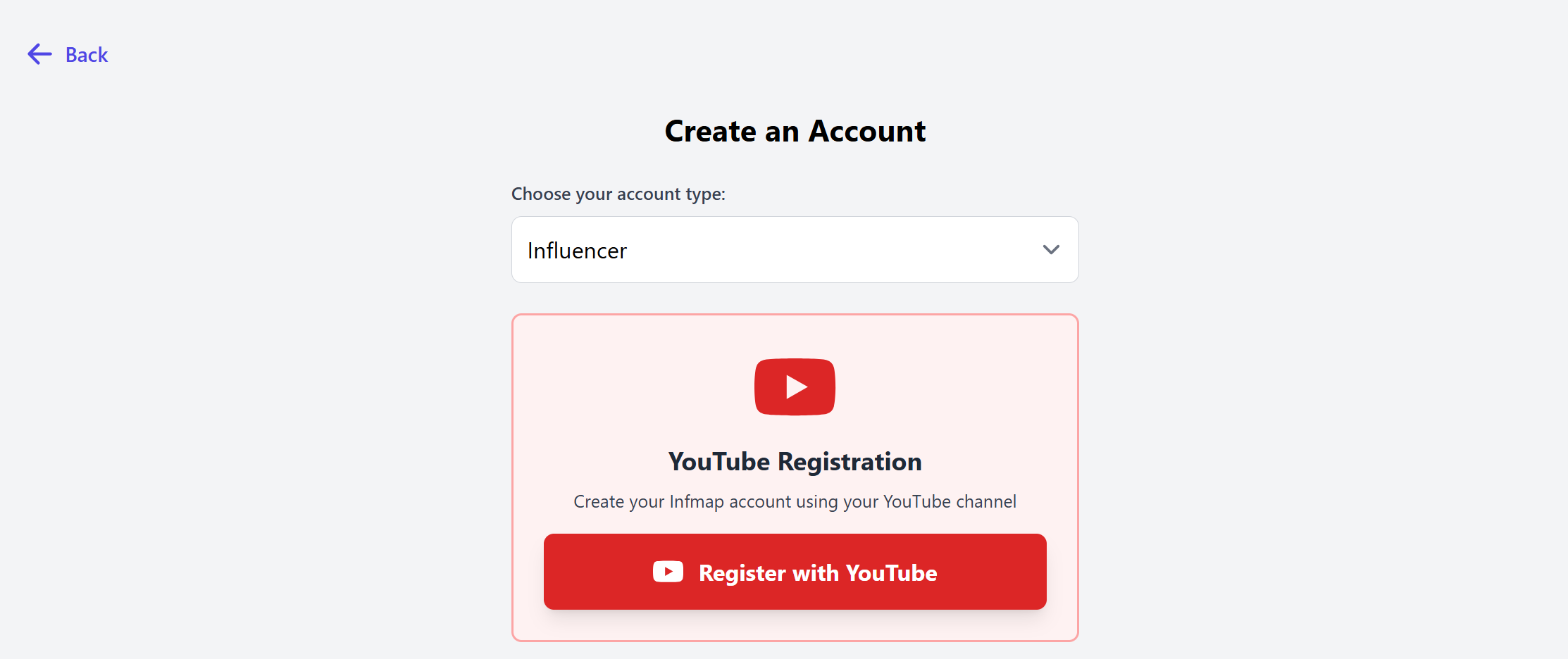 Select "Influencer" and choose your social network - Image 1